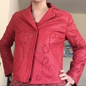 Scully Red leather jacket